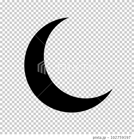 Crescent moon silhouette icon. night. vector. Crescent moon silhouette icon. night. vector. 102759197