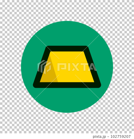 Round green gold bar icon. gold ingot. vector. Round green gold bar icon. gold ingot. vector. 102759207