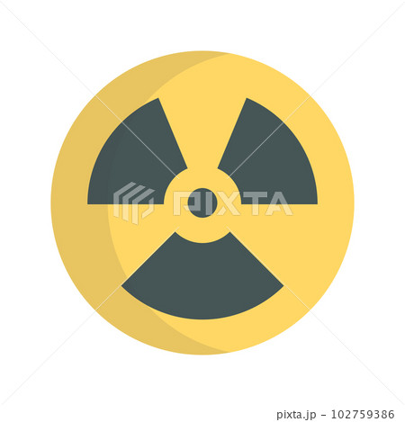 フラットデザインの放射性シンボル。核や原子力。ベクター。 102759386
