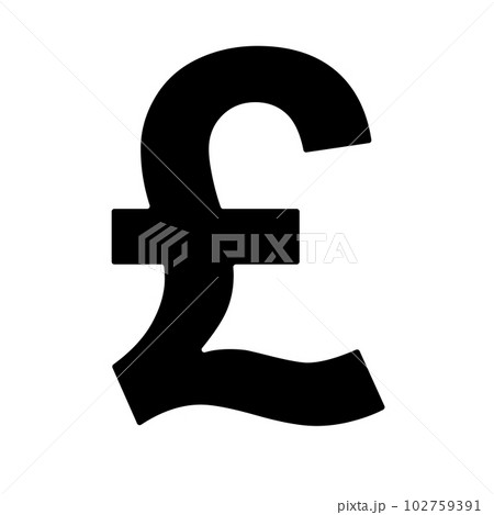 スターリングポンドのシルエットアイコン。ベクター。 スターリングポンドのシルエットアイコン。ベクター。 102759391