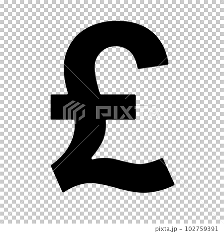 スターリングポンドのシルエットアイコン。ベクター。 スターリングポンドのシルエットアイコン。ベクター。 102759391