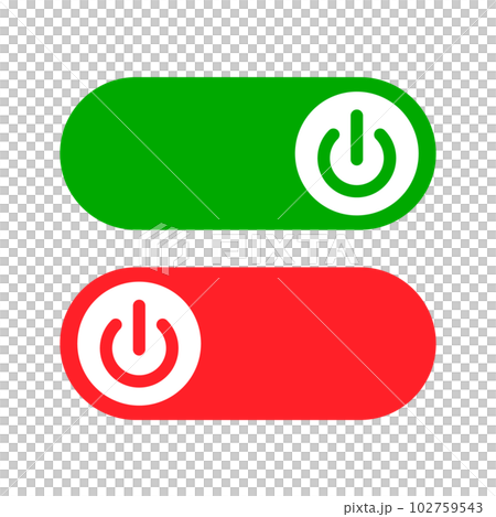 Power on and power off slider switch icon set. toggle button. vector. 102759543