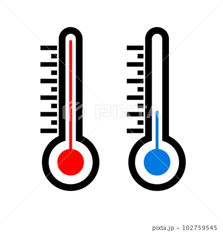 温度計セット。温度測定。ベクター。 102759545