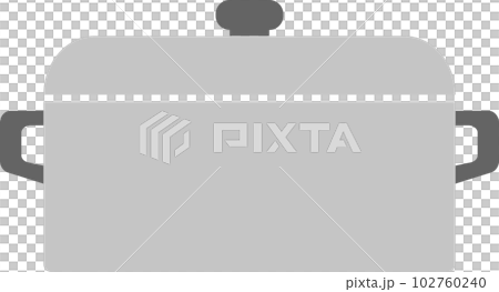 Simple monochrome illustration of a pot Simple monochrome illustration of a pot 102760240