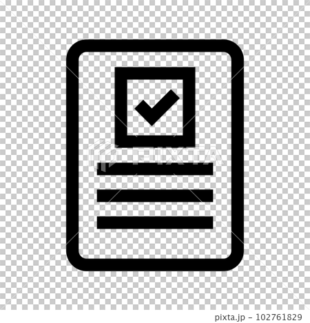 Simple checklist icon. Questionnaire sheet. vector. 102761829