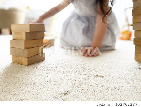 積み木で遊ぶ子ども 102762287