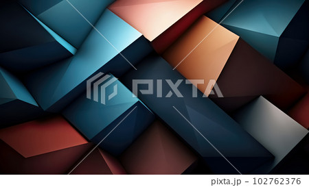 3D Abstract Background with Colorful Blocks Wallのイラスト素材 [102762376] - PIXTA