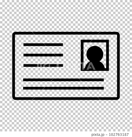 License card icon. Identification card icon. vector. 102763187