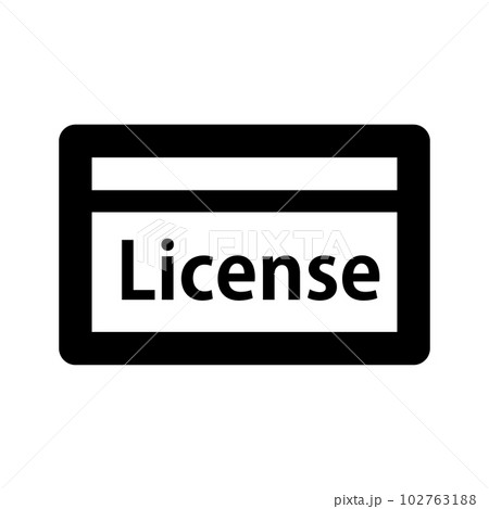 シンプルなライセンスカードのアイコン。許可証。ベクター。 102763188
