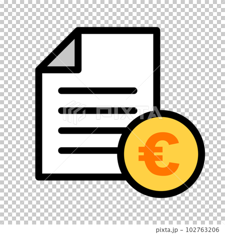 Euro coin and accounting documents. vector. Euro coin and accounting documents. vector. 102763206