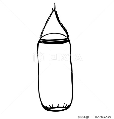Punching bag for training power punch. Vector illustration 102763239