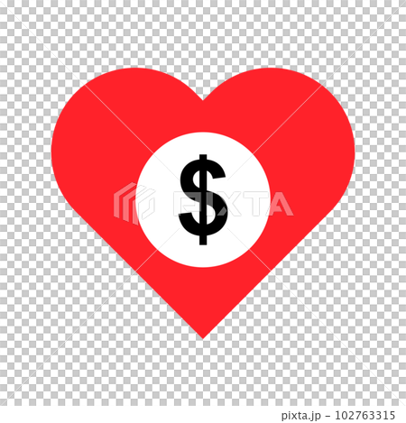 資金援助や寄付のアイコン。お金のサポートアイコン。ベクター。 102763315
