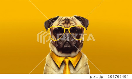 メガネをかけた犬,Generative AI AI画像 102763494