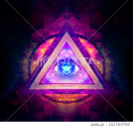 illustration of a third eye mystical sign 102763700