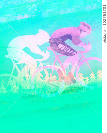 Peleton Cycle race - abstract raster card Peleton Cycle race - abstract raster card 102763701
