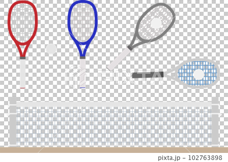Soft tennis (soft tennis) illustration set 102763898