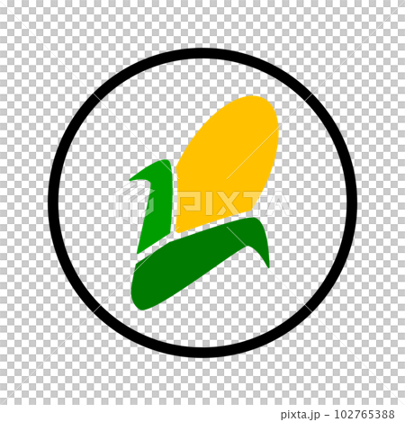 Round corn icon. grain. vector. Round corn icon. grain. vector. 102765388