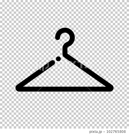 おしゃれなハンガーのアイコン。洋服掛け。ベクター。 102765808