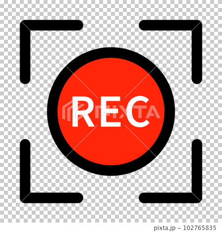 フラットデザインのRECアイコン。録画。ベクター。 102765835