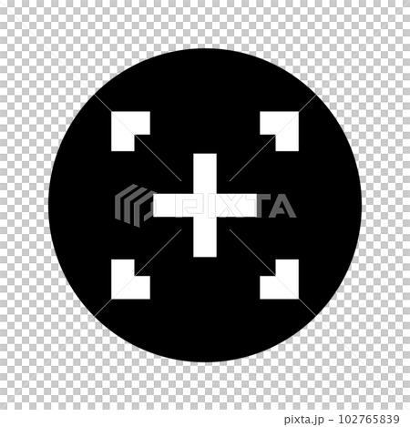 Round zoom in silhouette icon. vector. 102765839