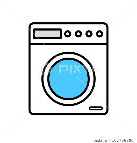 フラットデザインスタイルの洗濯機 102766886