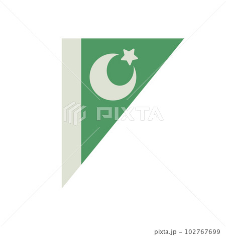 パキスタン国旗　三角形状