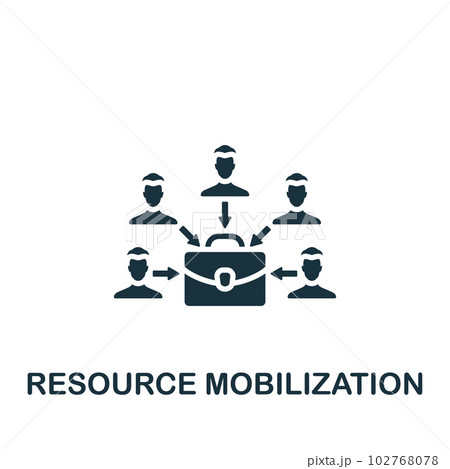Resource mobilization icon. Monochrome simple...のイラスト素材 [102768078] - PIXTA