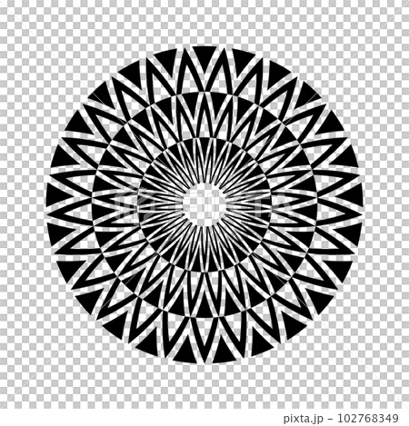 Abstract Decorative Radial Circle Pattern. Round Design Element. Vector Art. Abstract Decorative Radial Circle Pattern. Round Design Element. Vector Art. 102768349