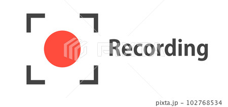レコーディングのロゴアイコン。ビデオ録画。ベクター。 102768534