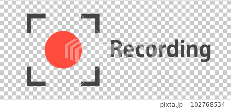 レコーディングのロゴアイコン。ビデオ録画。ベクター。 102768534