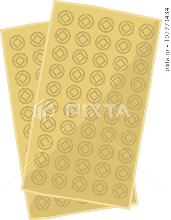 先祖供養で使用するウチカビのイメージイラスト 102770434