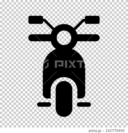 摩托車剪影圖標滑板車前面 102770495