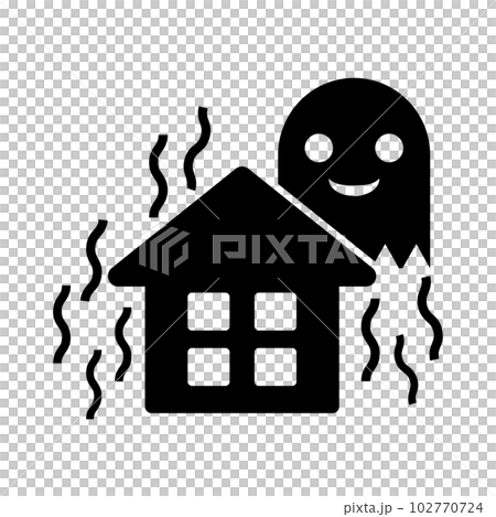 Accident property silhouette icon. real estate and ghosts. vector. Accident property silhouette icon. real estate and ghosts. vector. 102770724