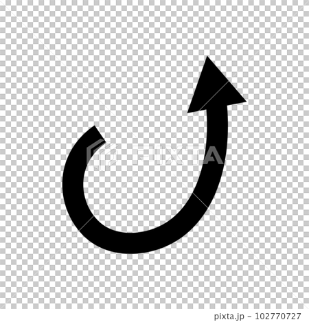 起伏上升箭頭的圖標。向量。 102770727