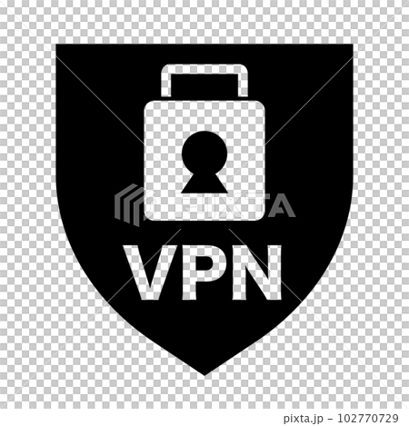 VPN security shield silhouette icon. vector. 102770729