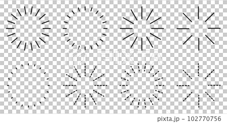 插圖素材:簡單的旭日形、星形、矢量、太陽符號 插圖素材:簡單的旭日形、星形、矢量、太陽符號 102770756