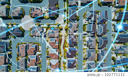 住宅街とネットワーク 102771132
