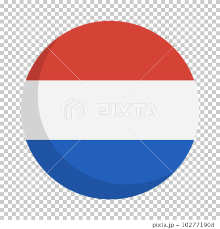 圓形荷蘭國旗圖標。向量。 102771908