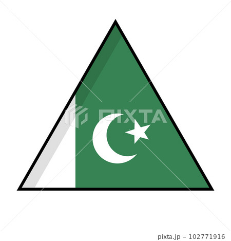 パキスタン国旗 三角形