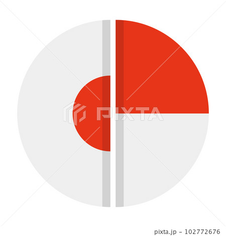 日本国旗とインドネシア国旗の丸いアイコン。ベクター。 102772676