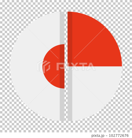 日本国旗とインドネシア国旗の丸いアイコン。ベクター。 102772676