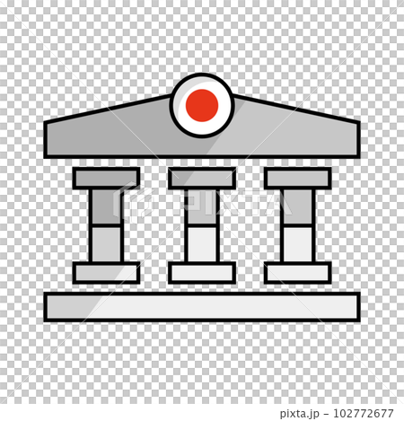 日本銀行や日本政府のアイコン。ベクター。 日本銀行や日本政府のアイコン。ベクター。 102772677