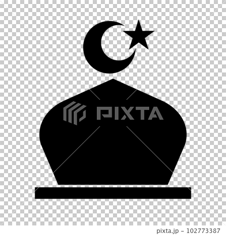Mosque silhouette icon. Islam. vector. 102773387