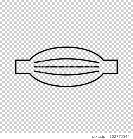 シンプルな筋肉のアイコン。筋肉の筋。 102773544