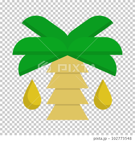 Palm oil icon in flat design. oil palm tree. Vegetable oil. vector. 102773548