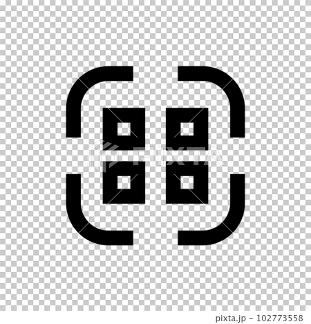 現代 Qr 代碼掃描圖標。二維碼支付。向量。 102773558