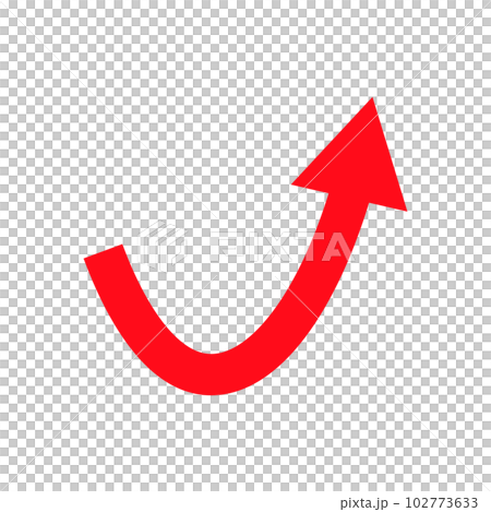 上升的紅色箭頭圖標。生長。獲得。向量。 102773633