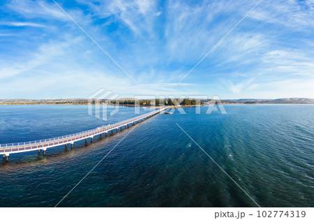 Aerial View of Granite Island in Victor Harbor in Australia Aerial View of Granite Island in Victor Harbor in Australia 102774319