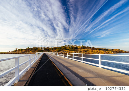 Granite Island Causeway in Victor Harbor in Australia 102774332