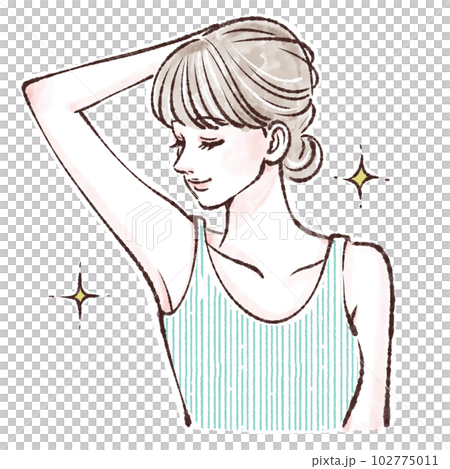 人物,女性のイラスト,脇,ワキガ,ワキの黒ずみ,脱毛,レーザー脱毛,光脱毛,エステ脱毛,サロン脱毛, 人物,女性のイラスト,脇,ワキガ,ワキの黒ずみ,脱毛,レーザー脱毛,光脱毛,エステ脱毛,サロン脱毛, 102775011